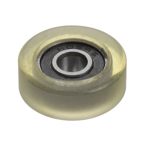 Uxcell PU Pulley Roller Bearing 5x19x7mm Polyurethane Coated Guide Wheel for Industrial, Green