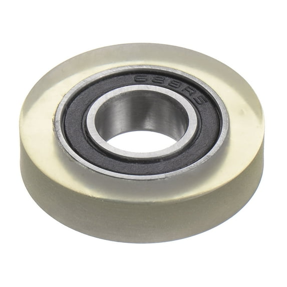 Uxcell PU Pulley Roller Bearing 8x22x5mm Polyurethane Coated Guide Wheel for Industrial, Green