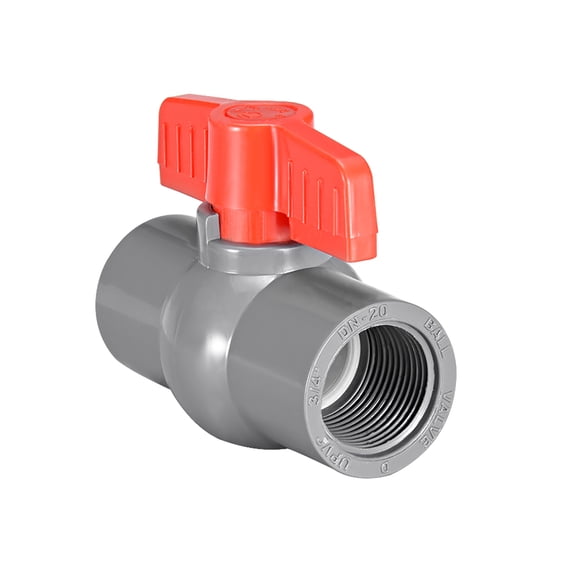 Uxcell Ball Valve Water Pipe Threaded Ends G3/4 Female Red Gray