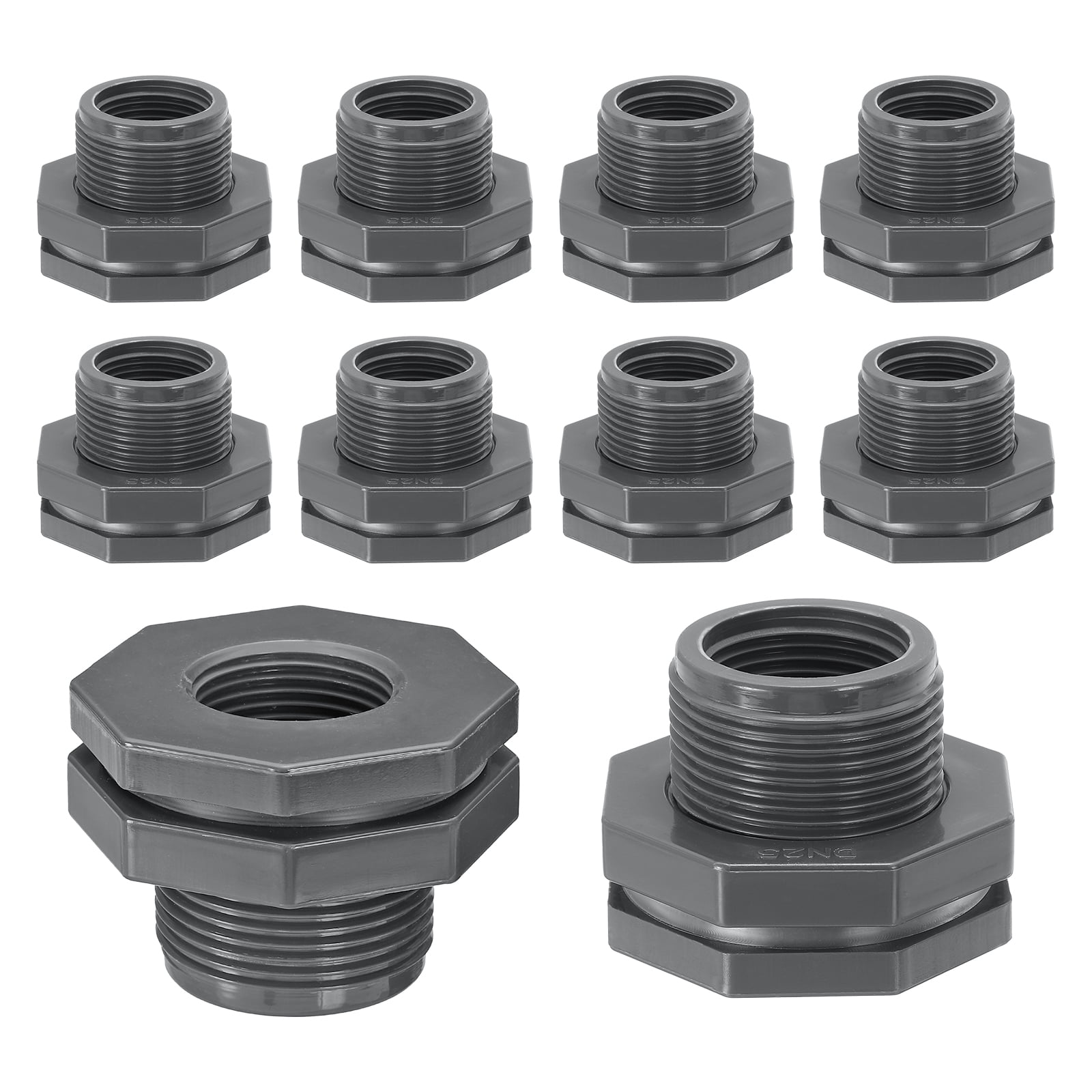 Uxcell PVC Bulkhead Fitting 1