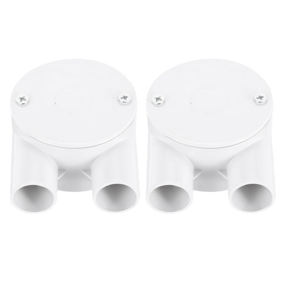 2Pcs Conduit Box Junction Box Outdoor Cable Connectors 20mm with Cover