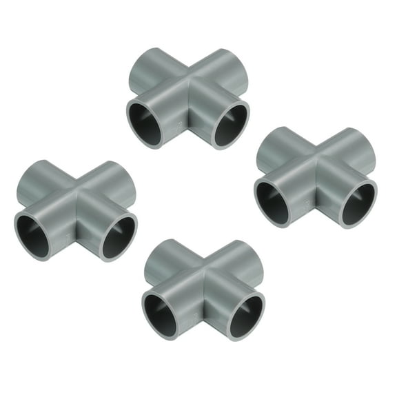 Uxcell Conduit Coupler Elbow Pipe Fittings Connectors 25mm 4-Way Hose Electrical Conduit White Pack