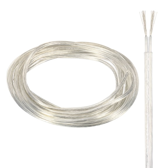 Uxcell Covered Wire 2 Core 18AWG 5m/16.4ft, Electrical Cable, Clear