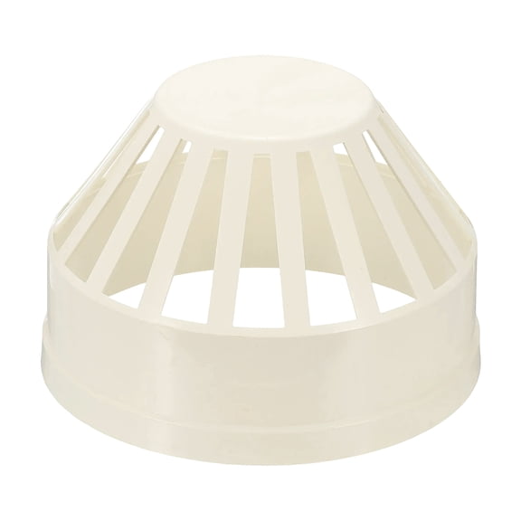 Uxcell Drain Pipe Vent Cap, 7.9 Inch Vent Pipe End Cap Cover Roof Air Vent Round Chimney Cap Air Vent Covers for DWV Pipe Fitting Ventilation Exhaust System, White