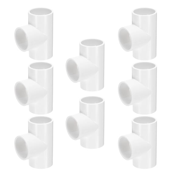 Uxcell Fitting 1-1/4" 3 Way Connector Furniture Build Grade Pipe Coupling, White
