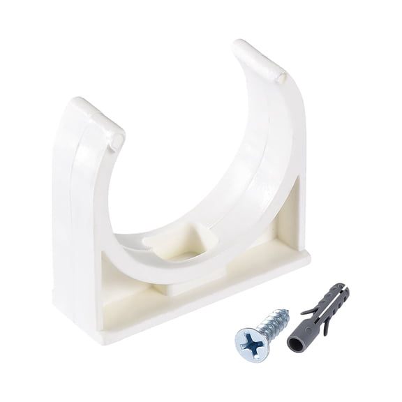 Uxcell Pipe Clamps Clips TV Trays Tubing Hose Hanger Support Pex Tubing White 20Pcs 1.26" OD