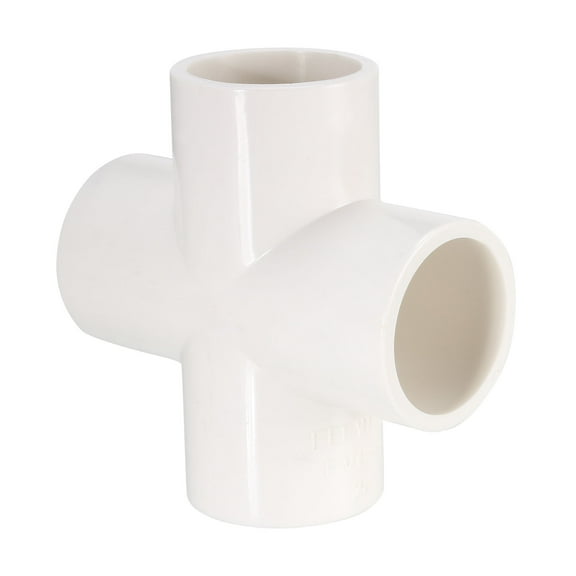 Uxcell Pipe Fitting,4 Way Cross,Schedule 80 3/4-inch Socket Tee Corner Fittings White
