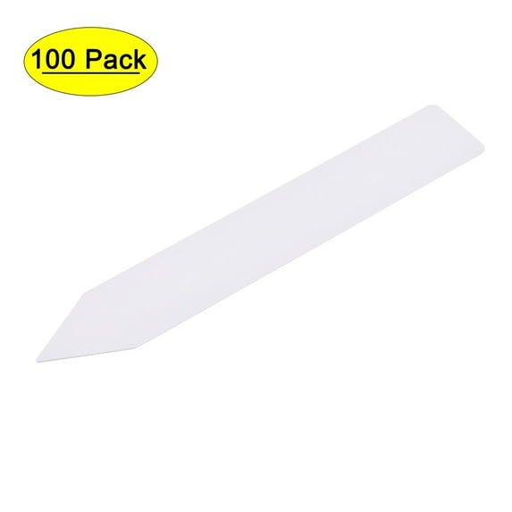 Uxcell PVC Plant Label Stakes 15 x 2.5cm Water Resistant for Garden Tag White 100 Pack