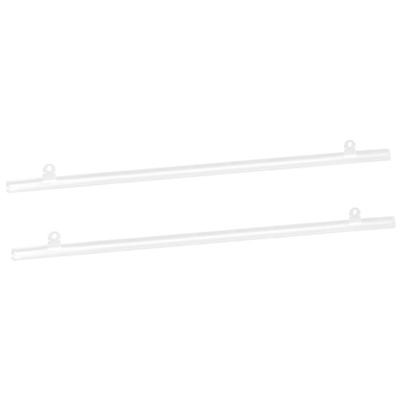 Uxcell Poster Hanger Rail Poster Strip Bar 50cm/20inch with Clips for Poster Map Clear 2 Set