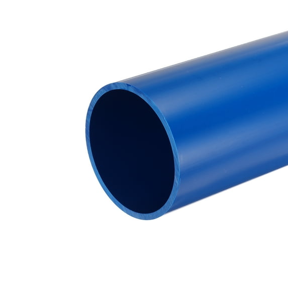 Uxcell Rigid Round Pipes High Impact for Water Pipe, Crafts, Decoration, Cable Sleeve Blue 101.6mm x 110mm