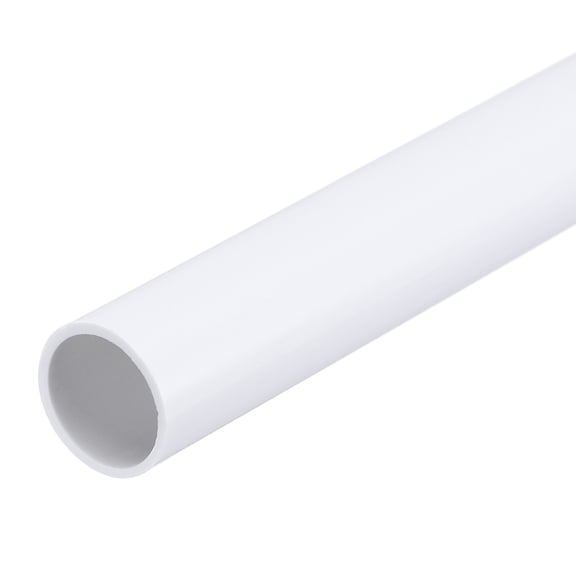 Uxcell Rigid Round Pipe 12mm ID 14mm OD 8" Length White High Impact for Water Pipe, Crafts, Cable Sleeves