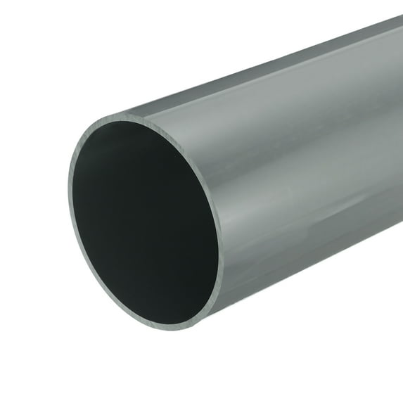 Uxcell Rigid Round Pipe Light Grey 5.17 x 5.51"(ID*OD) High Impact for Water Pipe Crafts Cable Sleeve