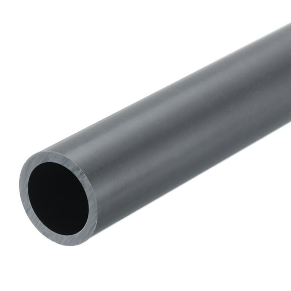 Uxcell Rigid Round Pipe 19.4mm ID 25mm OD 8" Length Light Grey High Impact for Water Pipe, Crafts, Cable Sleeves
