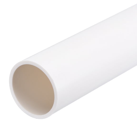 Uxcell Rigid Round Pipe 28.6mm ID 32mm OD 8" Length White High Impact for Water Pipe, Crafts, Cable Sleeves