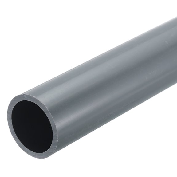Uxcell Rigid Round Pipe 31.6mm ID 38mm OD 8" Length Light Grey High Impact for Water Pipe, Crafts, Cable Sleeves