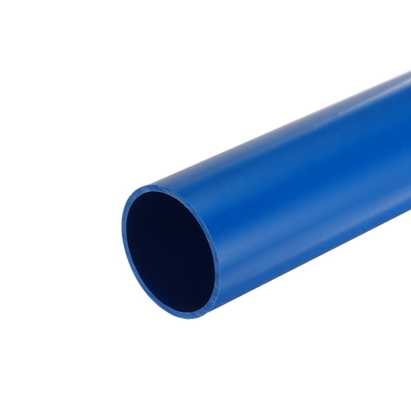 Uxcell Rigid Round Pipe Blue High Impact for Water Pipe 1.78 x 1.97"