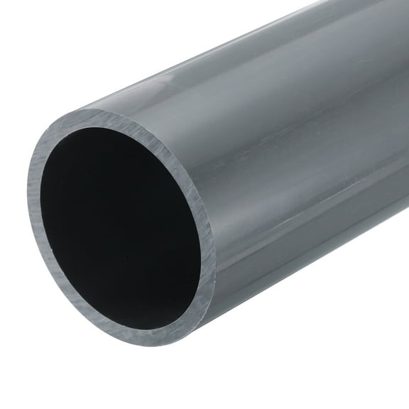 Uxcell Rigid Round Pipe 63.8mm ID 75mm OD 8" Length Light Grey High Impact for Water Pipe, Crafts, Cable Sleeves
