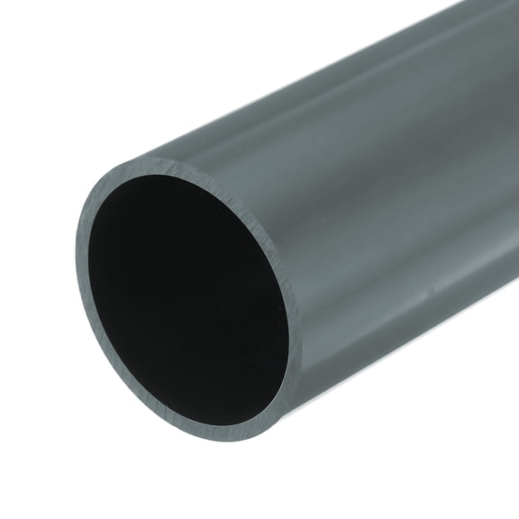 Uxcell Rigid Round Pipe 67.8mm ID 76mm OD 20cm/8" Length Light Grey High Impact for Water Pipe, Craft, Cable Sleeves