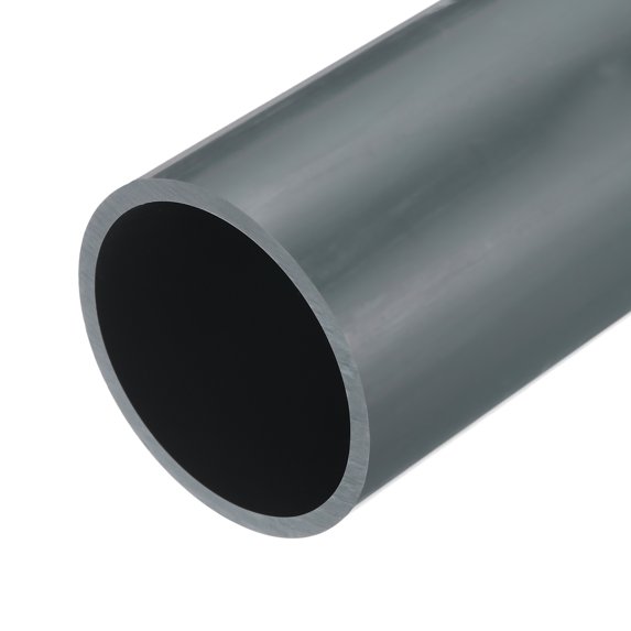 Uxcell Rigid Round Pipe Light Grey 2.67 x 2.99"(ID*OD) High Impact for Water Pipe Crafts Cable Sleeve