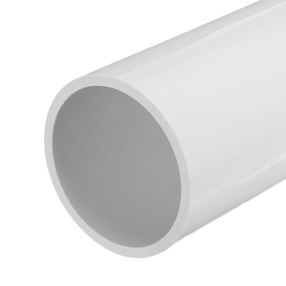 Uxcell Rigid Round Pipe 96.8mm ID 110mm OD 20cm/8" Length White High Impact for Water Pipe, Craft, Cable Sleeves