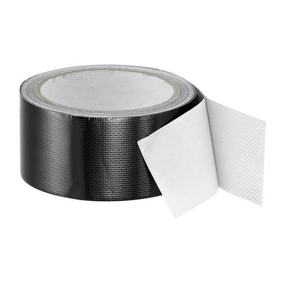 Uxcell Tarpaulin Tape Awning Repair Tape Waterproof High Adhesive Canvas Repair Tape for Coated Parasol Tents 2" x 26.24ft Black