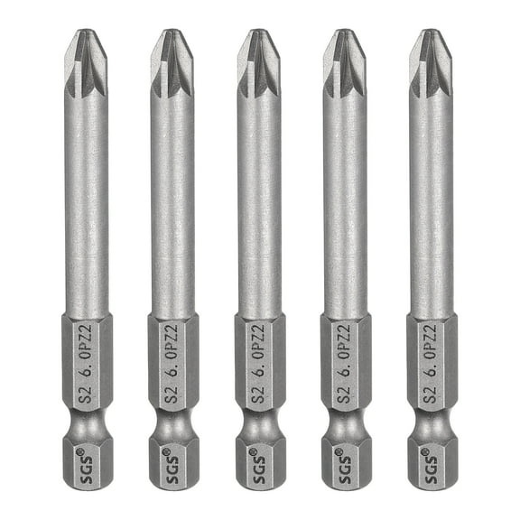Uxcell PZ1 Pozi Screwdriver Bit 1/4" Hex Shank 25mm/1" Length Magnetic Phillips Slotted Hex Bits S2 Steel Screw Driver Bit Industrial Grade Electric Hexagon Drill Bits