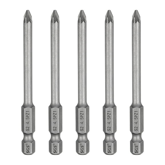 Uxcell PZ1 Pozi Screwdriver Bit 1/4" Hex Shank 25mm/1" Length Magnetic Phillips Slotted Hex Bits S2 Steel Screw Driver Bit Industrial Grade Electric Hexagon Drill Bits
