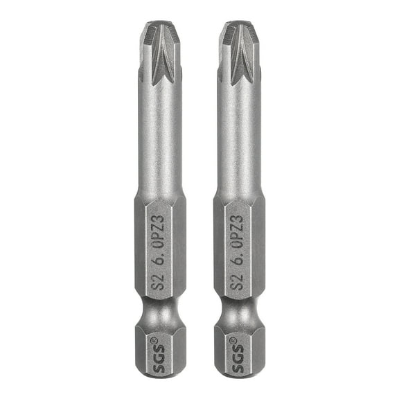 Uxcell PZ1 Pozi Screwdriver Bit 1/4" Hex Shank 25mm/1" Length Magnetic Phillips Slotted Hex Bits S2 Steel Screw Driver Bit Industrial Grade Electric Hexagon Drill Bits