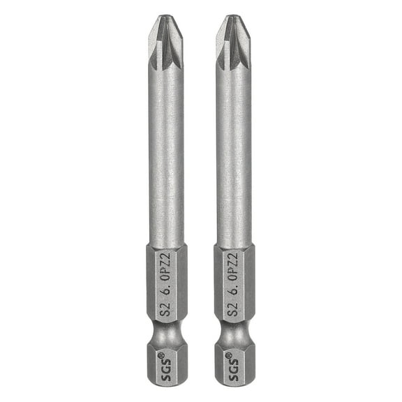 Uxcell PZ1 Pozi Screwdriver Bit 1/4" Hex Shank 25mm/1" Length Magnetic Phillips Slotted Hex Bits S2 Steel Screw Driver Bit Industrial Grade Electric Hexagon Drill Bits