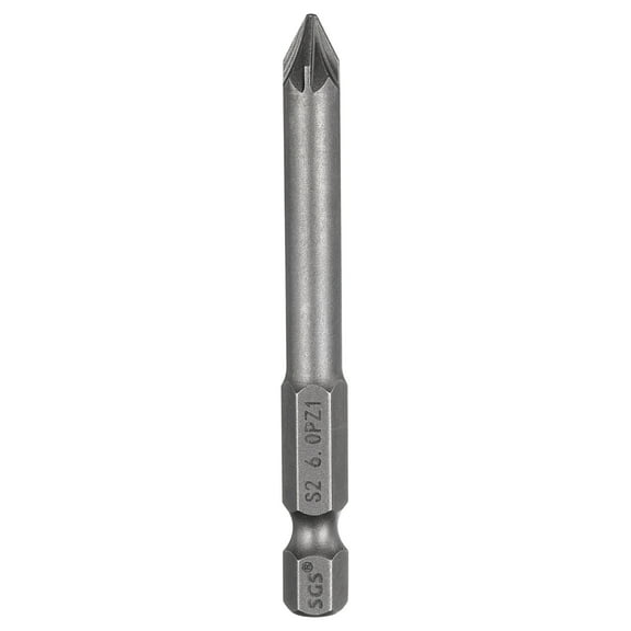 Uxcell PZ1 Pozi Screwdriver Bit 1/4" Hex Shank 25mm/1" Length Magnetic Phillips Slotted Hex Bits S2 Steel Screw Driver Bit Industrial Grade Electric Hexagon Drill Bits
