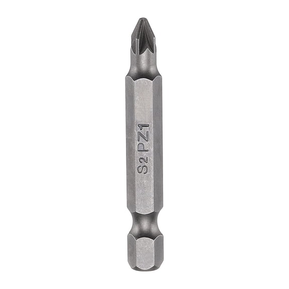 Uxcell PZ1 Screwdriver Bit 1/4" Hex Shank 50mm Length S2 Steel Magnetic Phillips Slotted Screw Driver Bit for Electric Repair