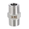 thumbnail image 1 of Uxcell Pack of 2, 1" MNPT To 3/4" MNPT Solid 304 Stainless Steel Hex Nipple Hose Connectors, Male Pipe Adapter for Bathroom Remodel, Tool Extensions, 1 of 1