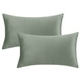 thumbnail image 1 of REGALWOVEN Pack of 2 Velvet Decorative Throw Pillow Covers Modern Cushion Covers with Zipper Grey 12" x 20", 1 of 6