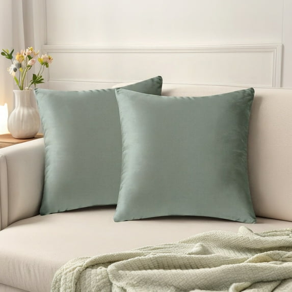 REGALWOVEN Pack of 2 Velvet Decorative Throw Pillow Covers Modern Cushion Covers with Zipper Grey 16" x 16"