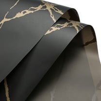Uxcell Pack of 20 Marbling Flower Wrapping Paper 23.6x23.6 Inch Waterproof Black