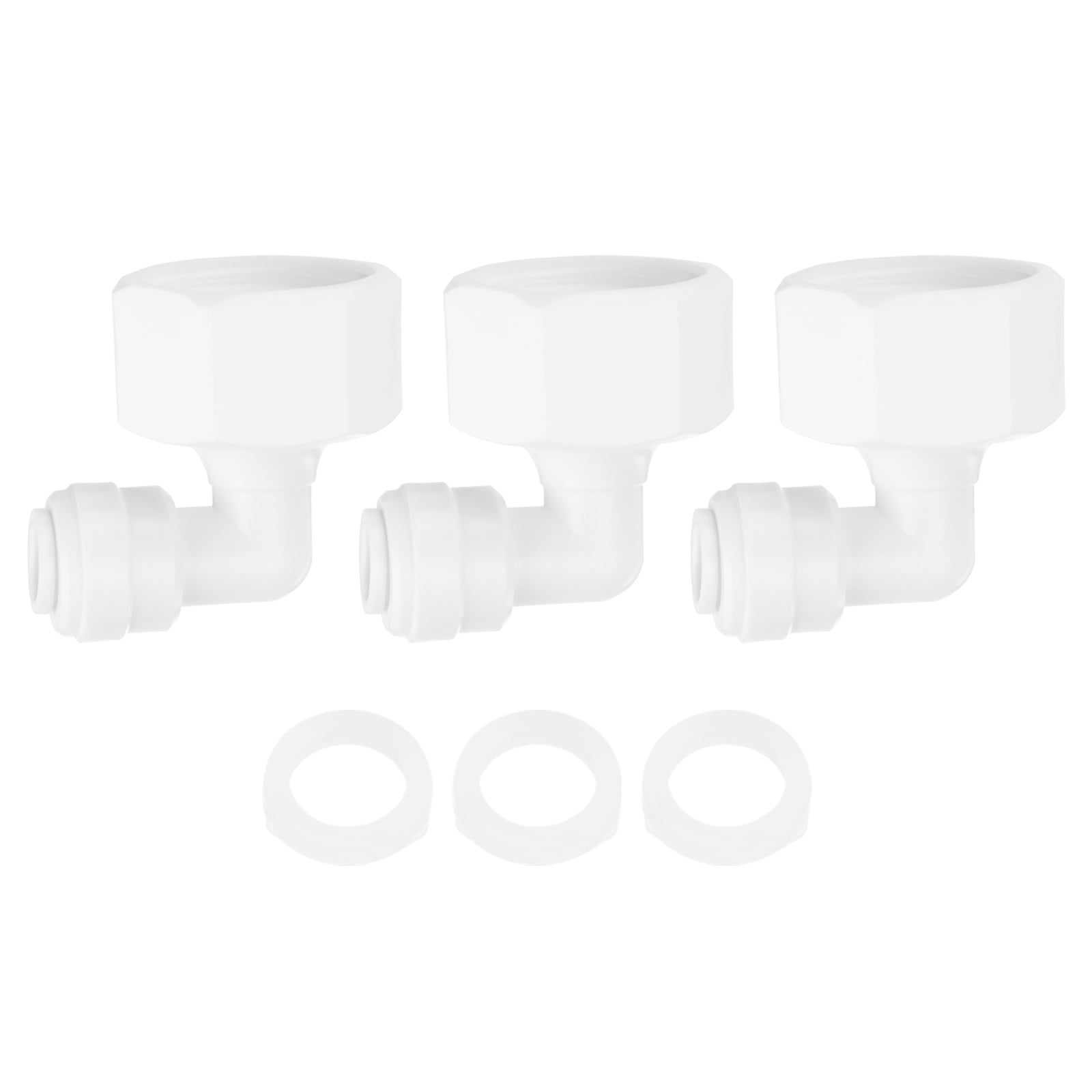 Uxcell Pack of 3 Elbow 1/2 Inch Female Thread ID to 1/4 Inch Tube OD ...