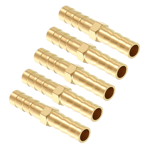 Uxcell Pack of 5 Brass Hose Barb Fittings Adapter Connector 5/16" to 3/8" NPT Female