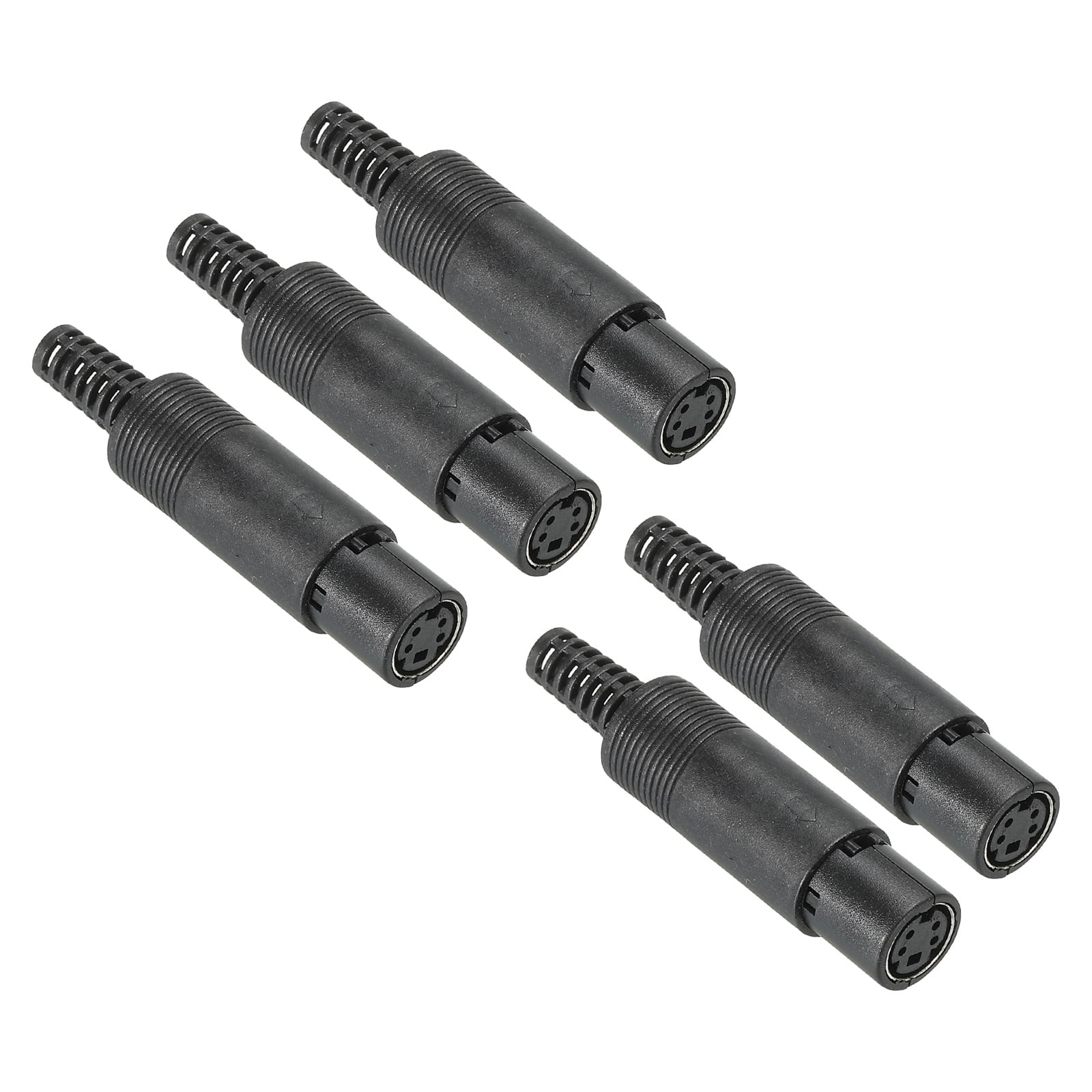 Uxcell Pack of 5 S Video DIN Mini Female Socket 4 Pin Signal