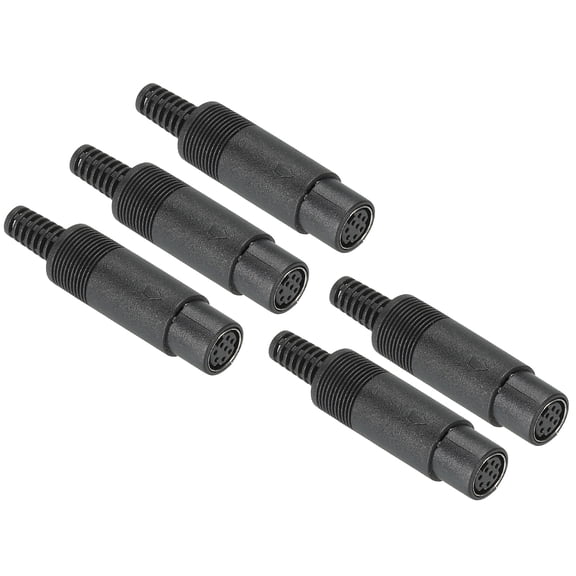 Uxcell Pack of 5 S Video DIN Mini Female Socket 8 Pin Signal Transmission