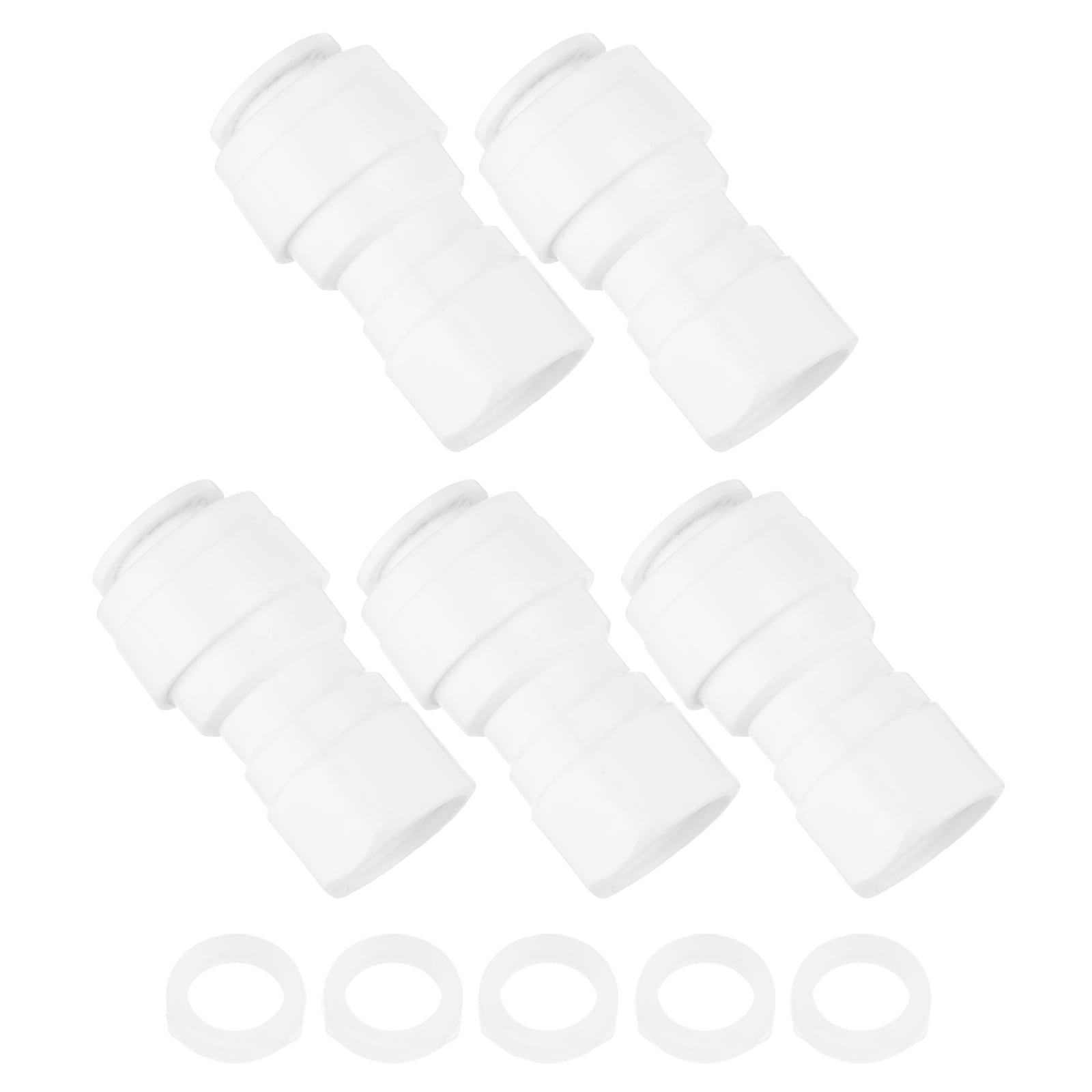 Uxcell Pack of 5 Straight 1/4 Inch NPT Female to 3/8 Inch Tube OD Quick ...
