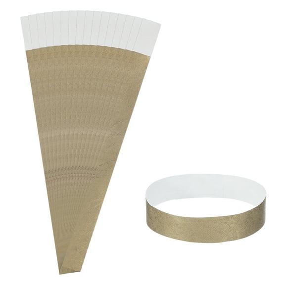 Uxcell 50 Pcs Money Band Bundles 9.8 x 0.7 inch Self-Adhesive Bill Wrappers Money Wrappers Money Straps Gold