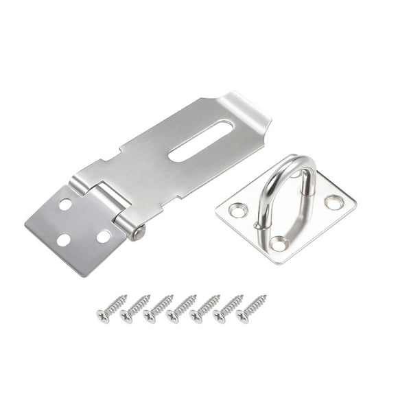 Uxcell Padlock Hasp Door Clasp Hasp Latch Security Bolt Lock Latch 201 Stainless Steel