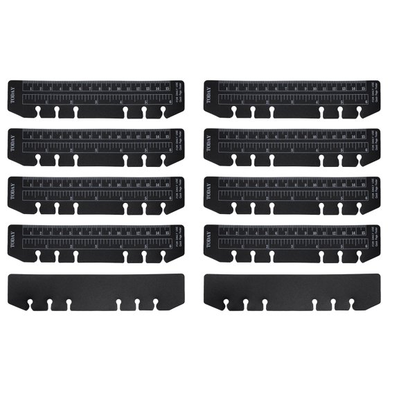 Uxcell Page Marker Ruler, 15 Pcs A6 6 Holes Bookmark Ruler, Plastic Today Page Marker Binder for Notebook, Black