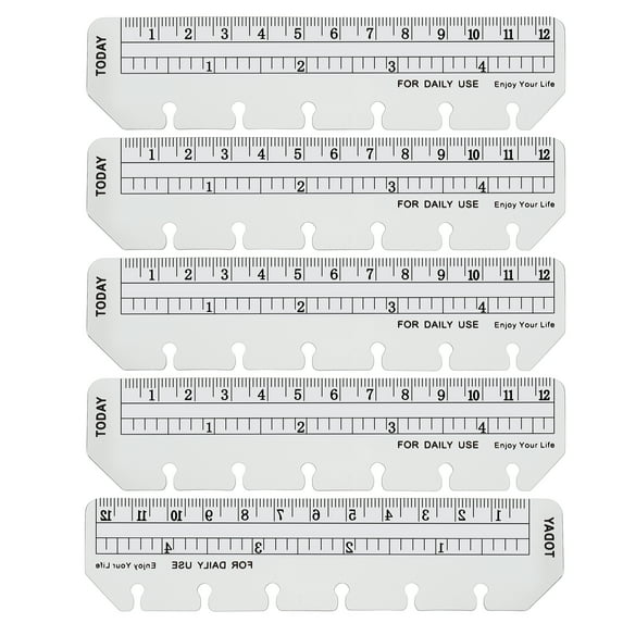 Book Ruler Insert At Page Uxcell Page Marker Ruler, 5 Pcs A7 6 Holes Bookmark Ruler, Plastic ...
