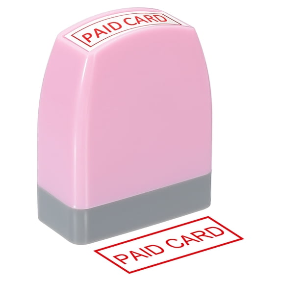 Uxcell Paid Card Notice Stamp Self Inking, Office Stamps Message Stamp