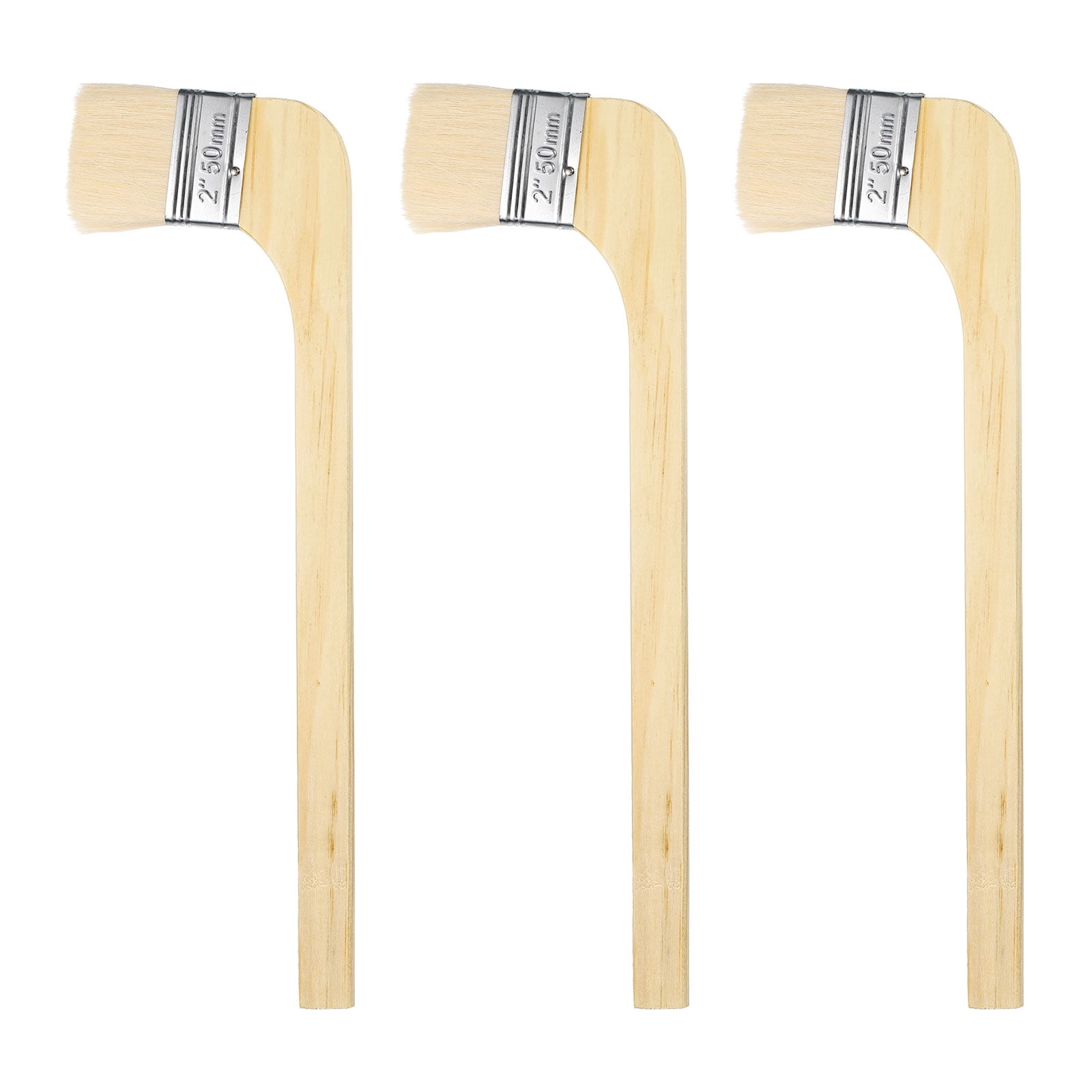 Uxcell Paint Brush 3Pcs 1 Inch Soft Wool Variety Angled Bend Brushes ...