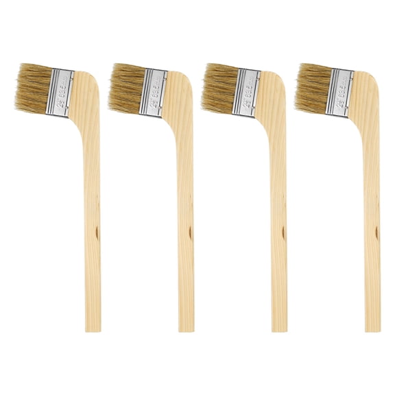 Uxcell Paint Brush 4Pcs 2.5" Brush Width Reusable Variety Angle Bend Brushes Radiator Paint for All Latex Oil Painting Furniture Walls Home Improvement Brown
