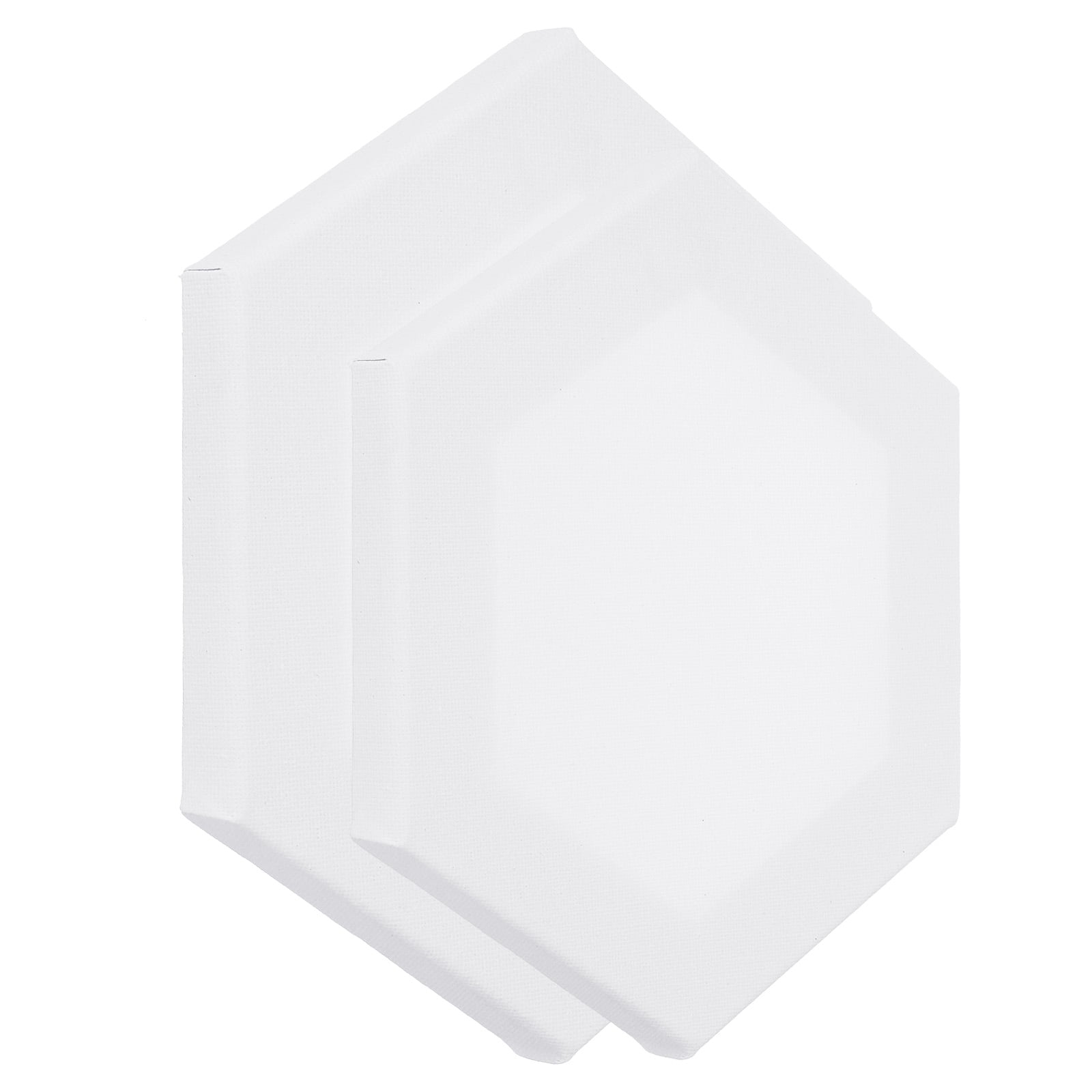Uxcell Paint Canvases for Painting, 2 Pack 8x7/12x10 Inch Hexagon Wood