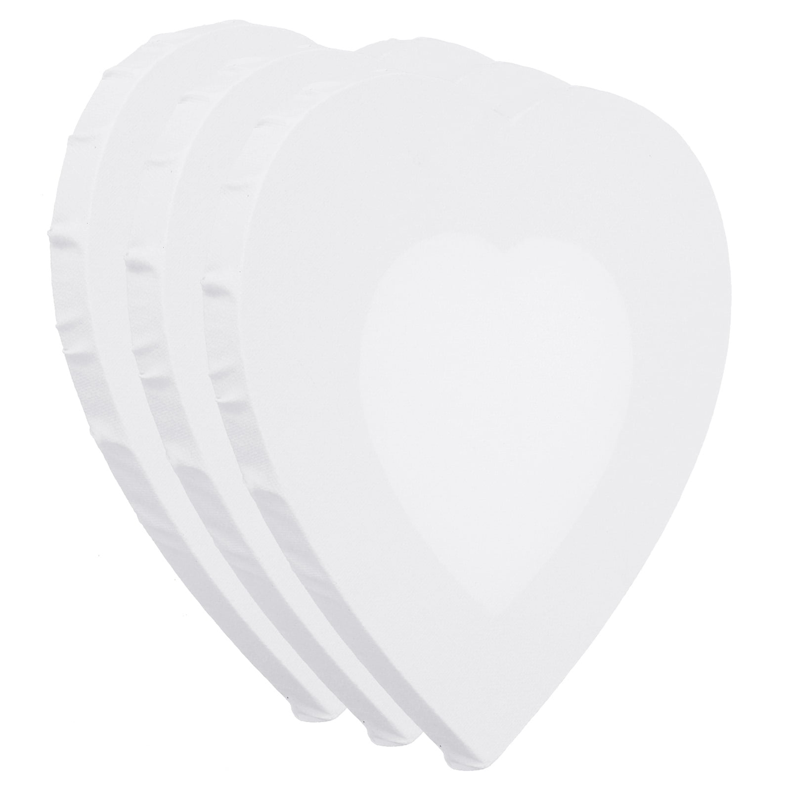 Uxcell Paint Canvases for Painting, 3 Pack 12x12 Inch HeartShaped Wood