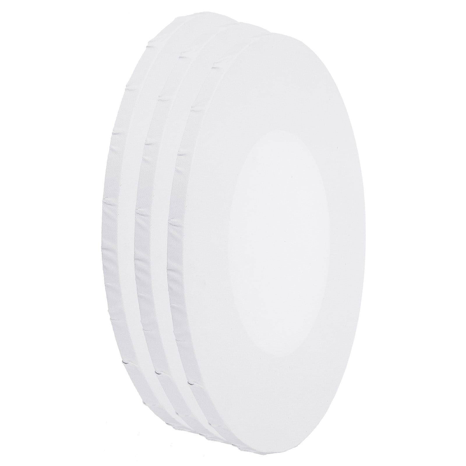 Uxcell Paint Canvases for Painting, 3 Pack 12x8 Inch Oval Wood Frame Stretched Blank Art Board Panels White